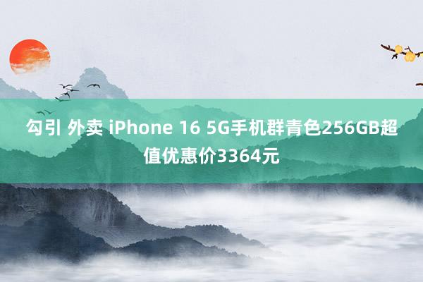 勾引 外卖 iPhone 16 5G手机群青色256GB超值优惠价3364元