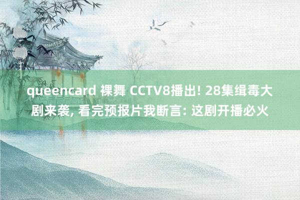 queencard 裸舞 CCTV8播出! 28集缉毒大剧来袭， 看完预报片我断言: 这剧开播必火